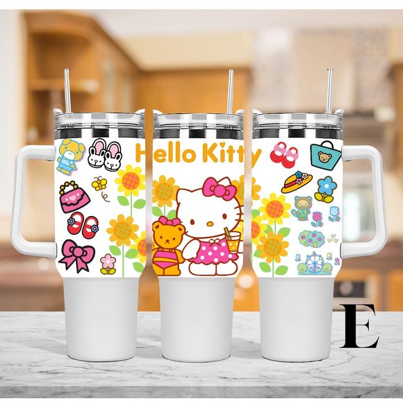 Sanrio Hello Kitty Tumbler 40 oz tumbler with hand carry handle and straw - Picture 17 of 17